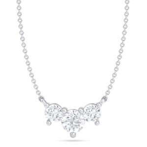 The Orion Pendant - 1 Ctw Round Lab Created Diamond, White Gold